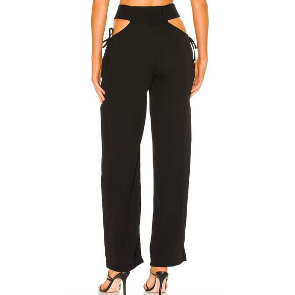 Revolve Pelvic Cut Out Pants Size XS Trouser Wide Leg Black Superdown Be… - Picture 3 of 11